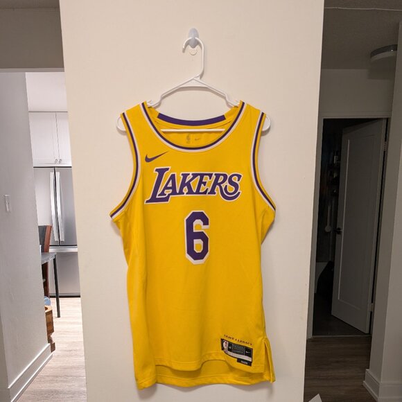 Nike LeBron James #6 LA Lakers Icon Swingman Jersey Men's L - Picture 1 of 7